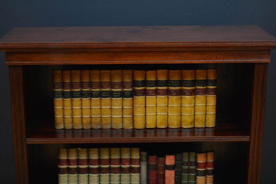 Victorian Walnut Open Bookcase of Narrow Proportions - Image 9