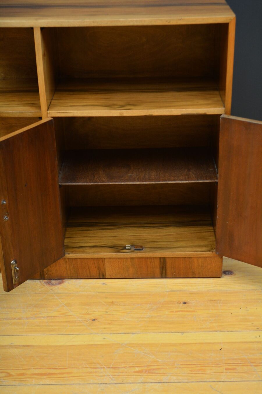 Low Art Deco Figured Walnut Cabinet / TV Stand - Image 10