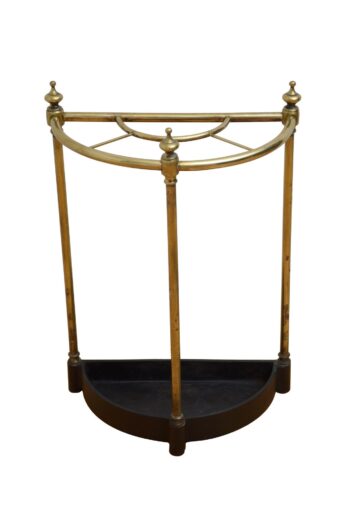 English Victorian Demi Lune Umbrella Stand