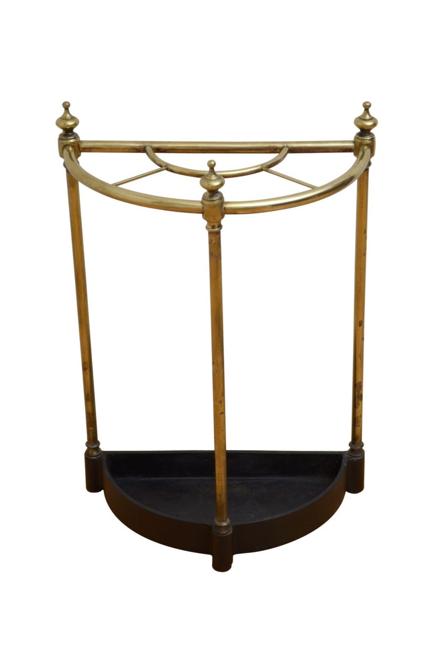 English Victorian Demi Lune Umbrella Stand