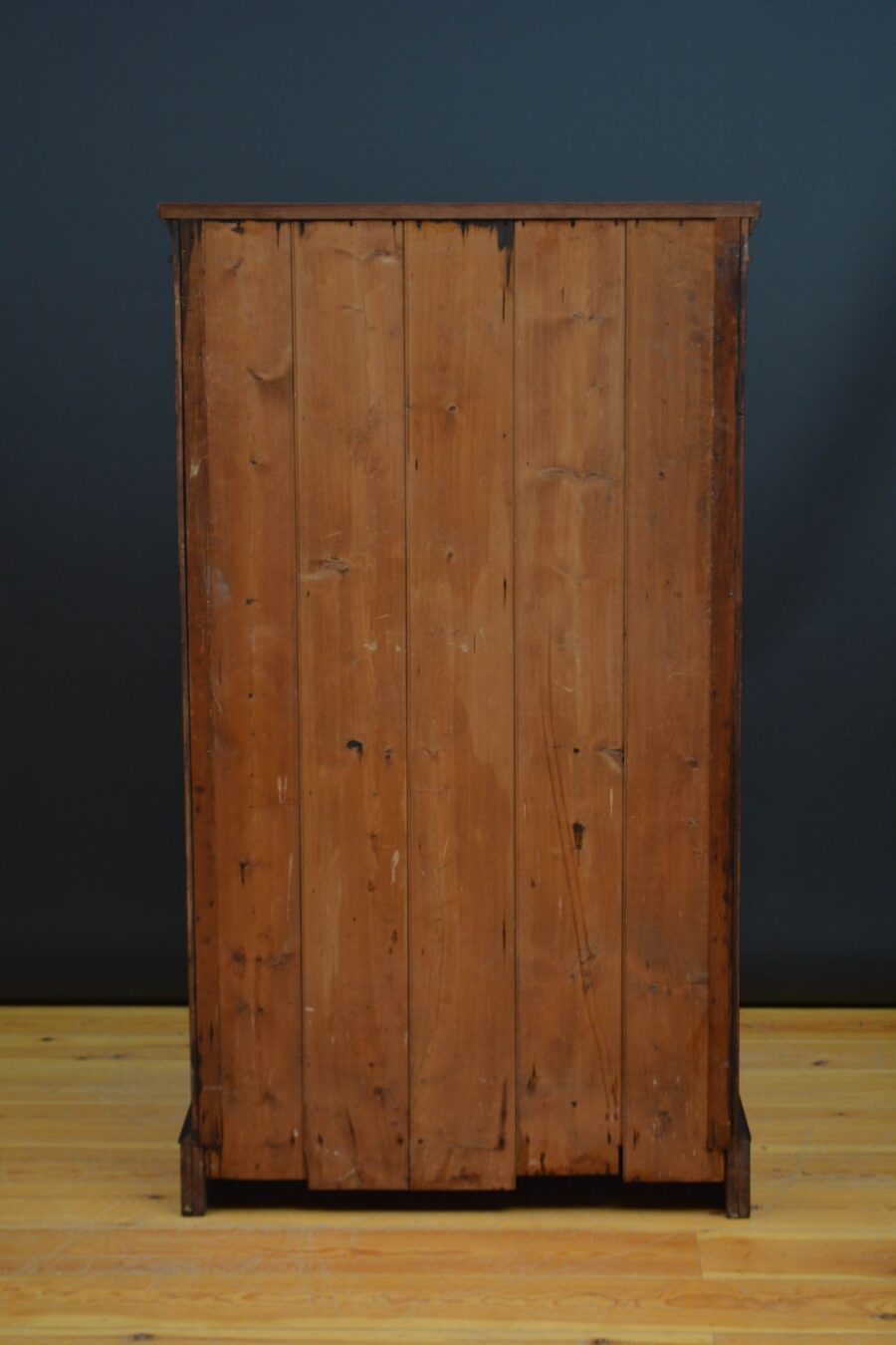 Tall and Slim Victorian Mahogany Open Bookcase - Image 13