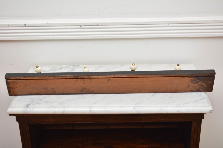 Pair Of Ebonised Brass And Ceramic Coat Rack Coat Hooks - Image 20