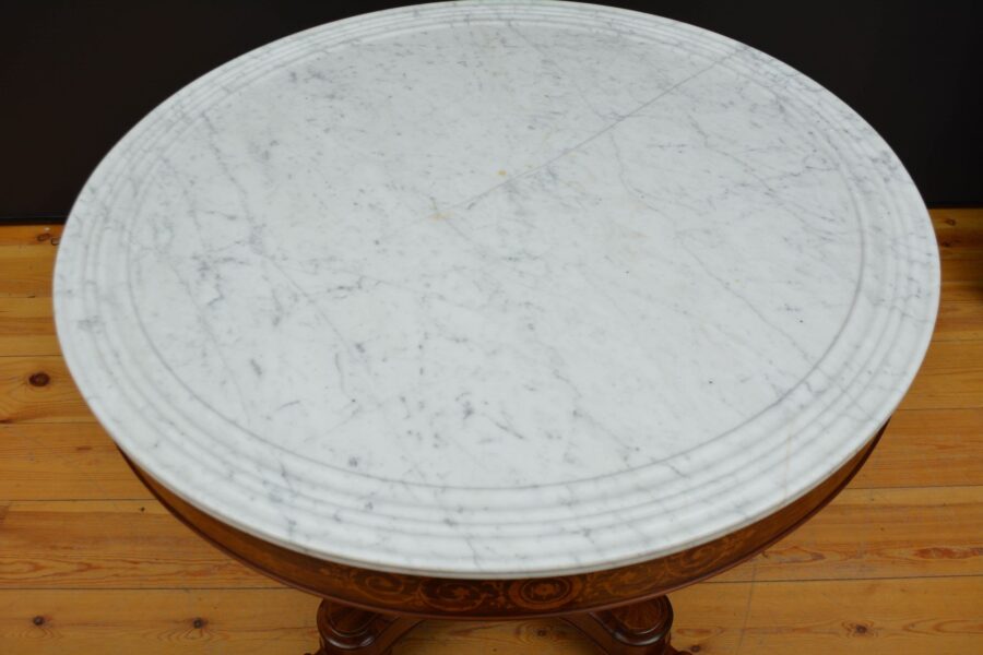 French Inlaid Gueridon Table - Image 2