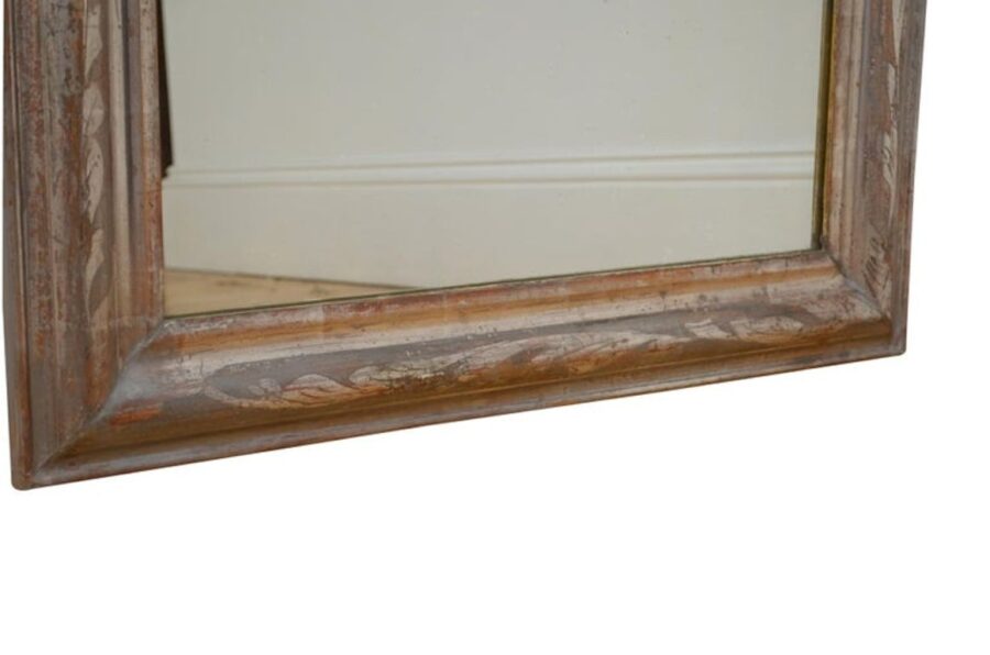 19th Century Silver Leaf Wall Mirror - Image 3