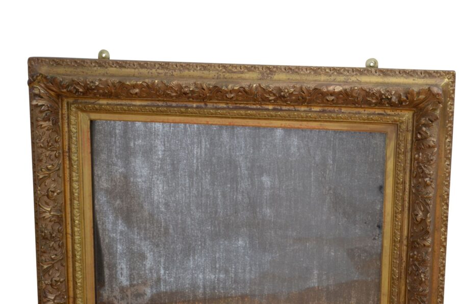 19th Century Giltwood Wall Mirror Gilded Mirror H79cm - Image 4