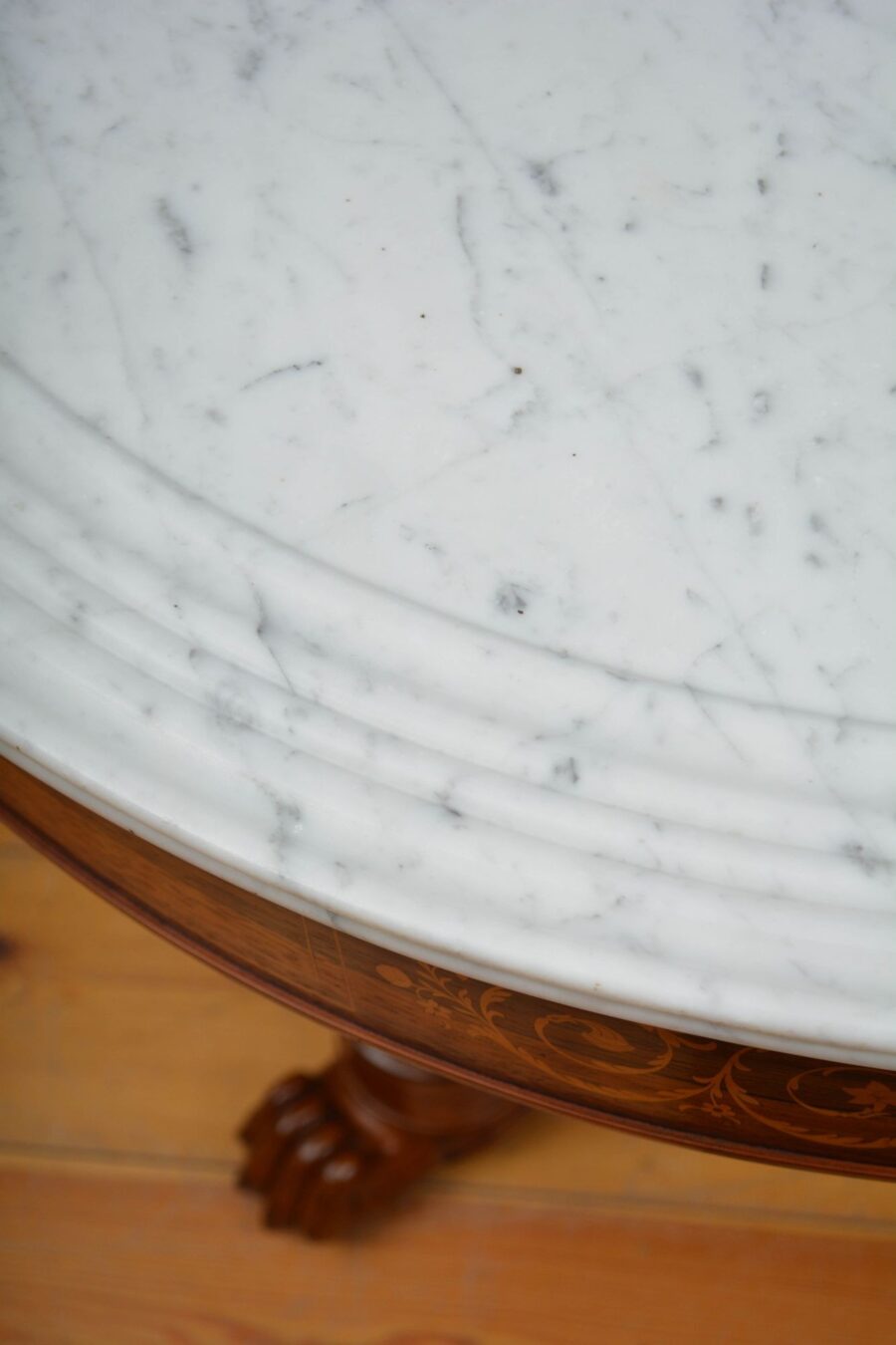 French Inlaid Gueridon Table - Image 5