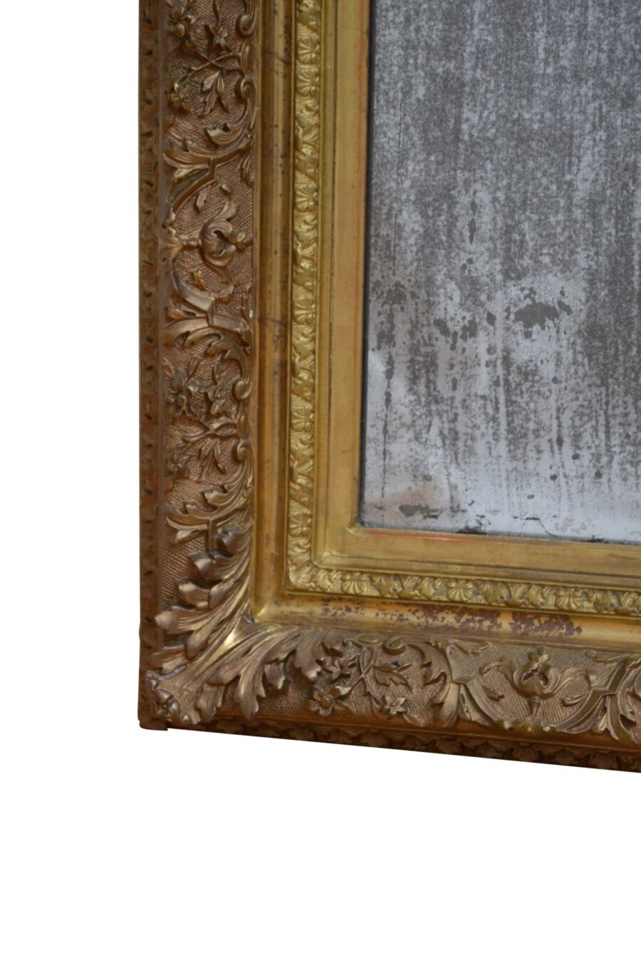 19th Century Giltwood Wall Mirror Gilded Mirror H79cm - Image 7