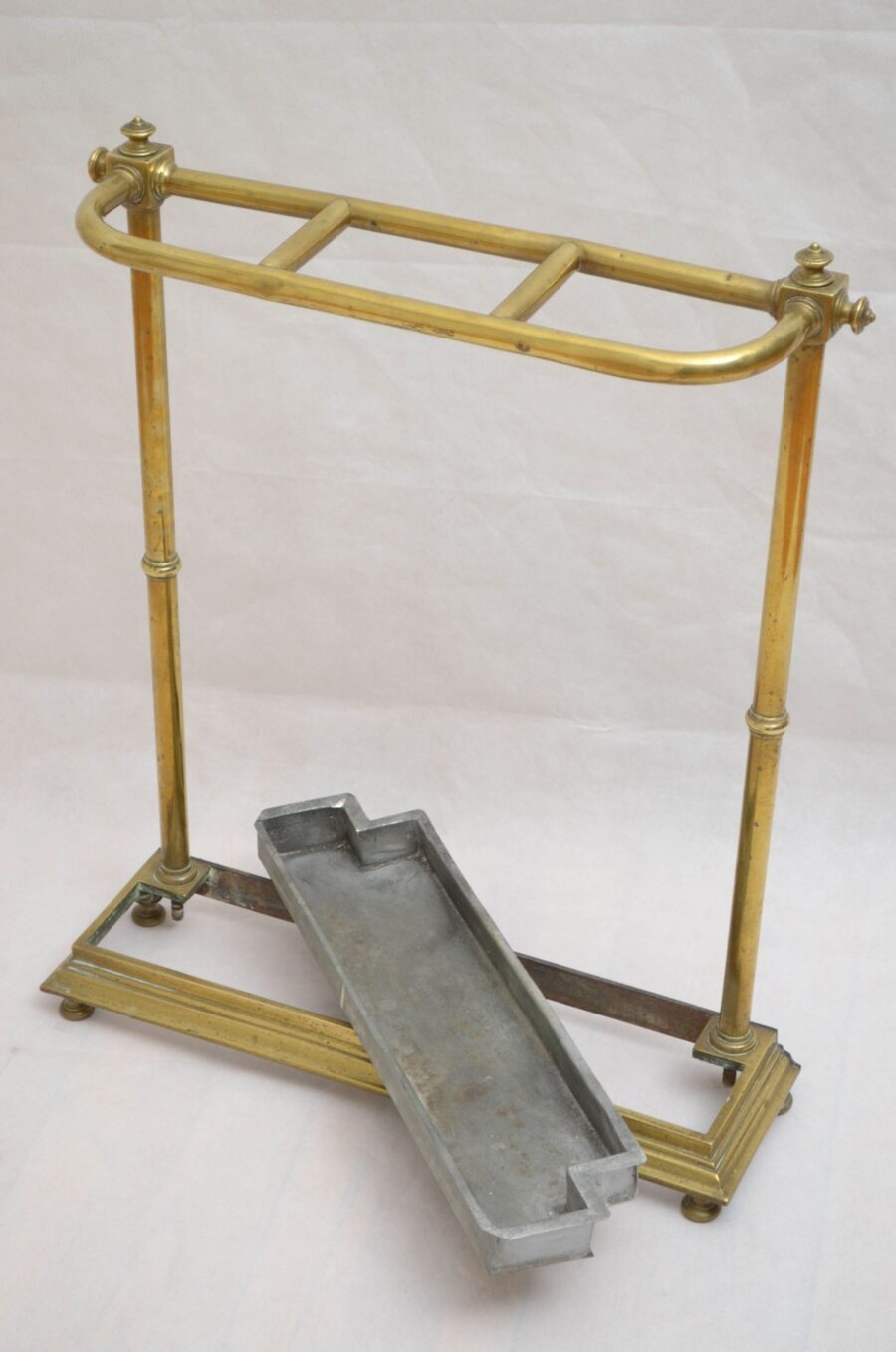 Victorian Brass D Shaped Walking stick Stand Umbrella Stand - Image 9