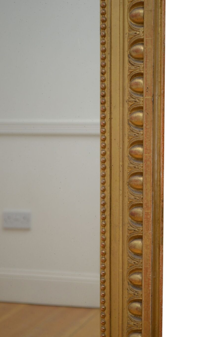 Antique Gold Leaf Wall Mirror H132cm - Image 9
