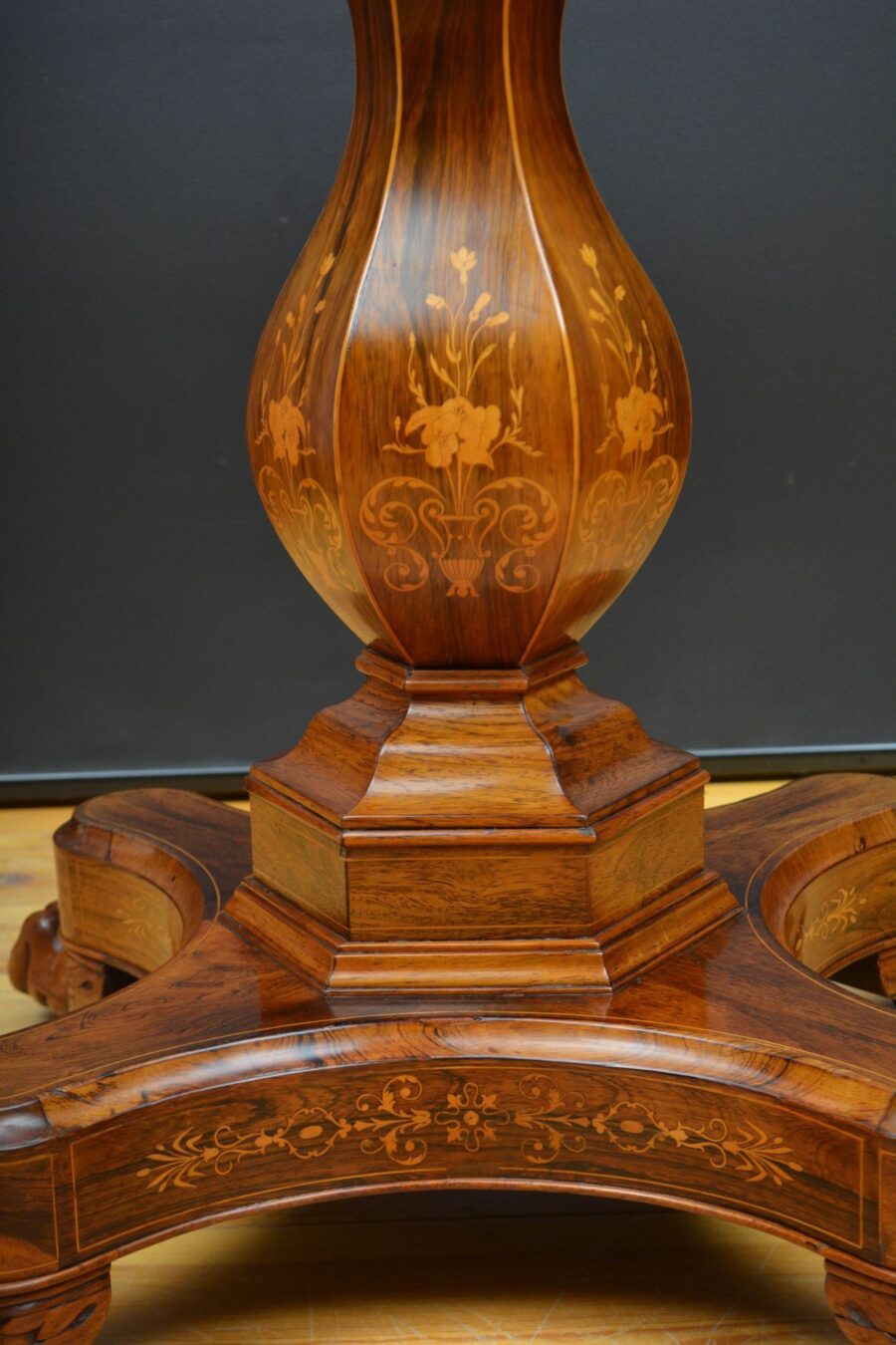 French Inlaid Gueridon Table - Image 9