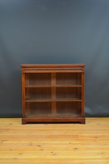 Late Victorian Open Bookcase in Walnut