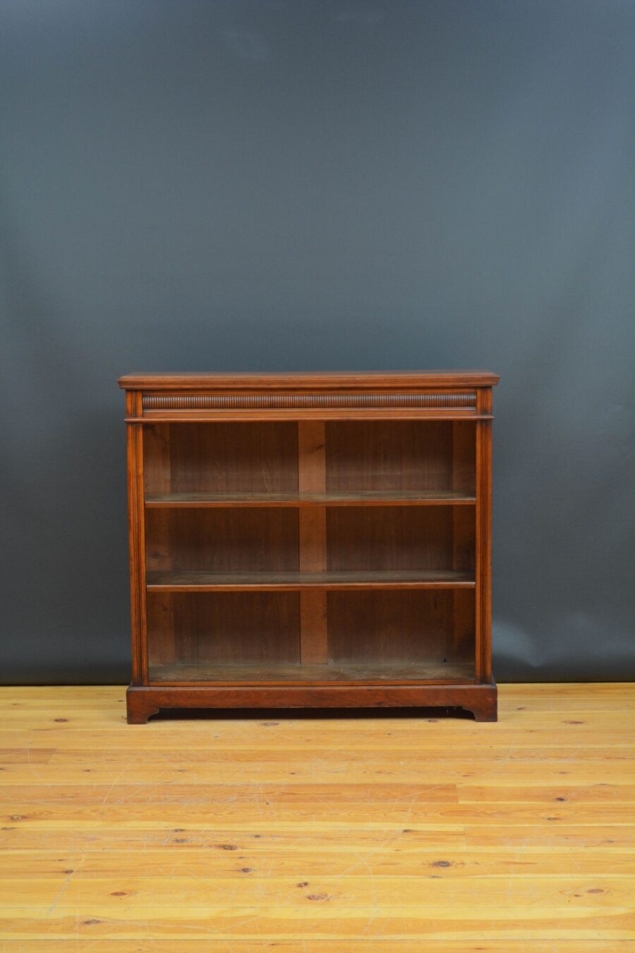 Late Victorian Open Bookcase in Walnut