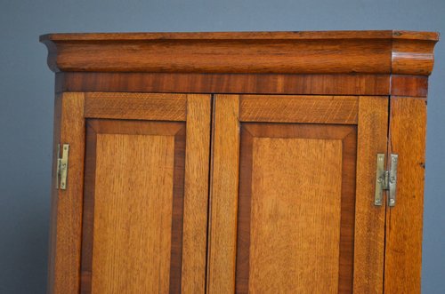 An Attractive Victorian Oak Corner Cupboard