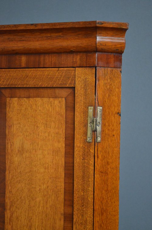 An Attractive Victorian Oak Corner Cupboard