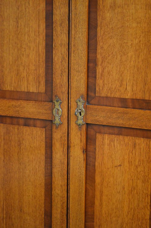 An Attractive Victorian Oak Corner Cupboard