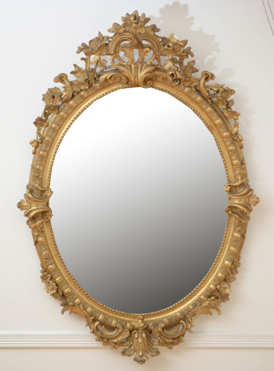 A Large 19th Century Giltwood Wall Mirror