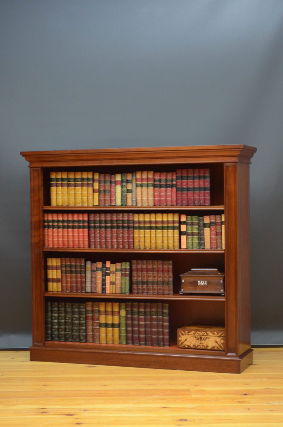 Victorian Solid Mahogany Open Bookcase