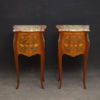 Pair of Marble Topped Bedside Cabinets