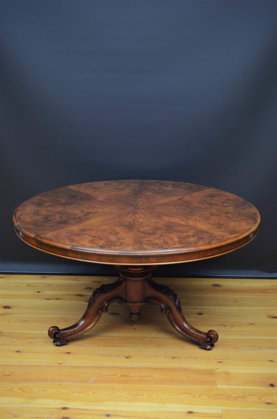 Large Victorian Walnut Dining or Centre Table