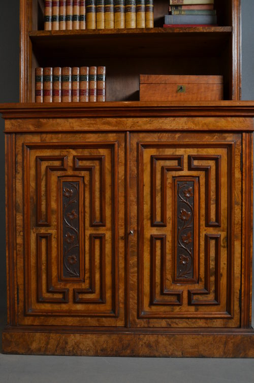 Victorian Library Bookcase in Walnut