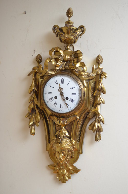 XIX Century Gilt Metal Cartel Clock - Wall Clock