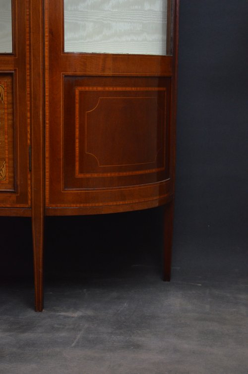 Elegant Edwardian Inlaid Display Cabinet