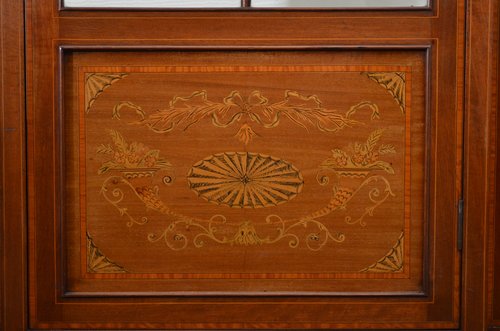 Elegant Edwardian Inlaid Display Cabinet